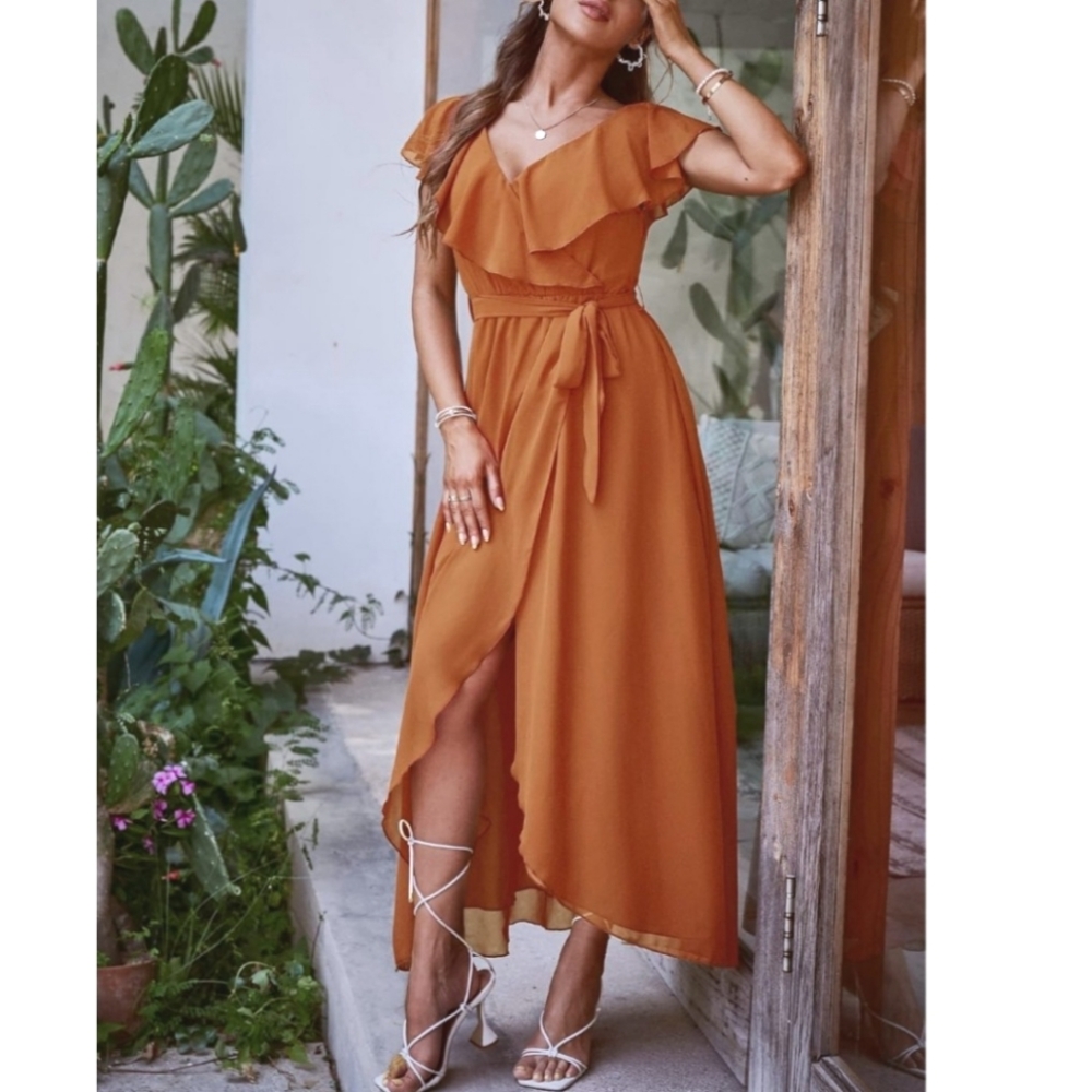 Baltic Born Katya‎ Dress Amber Chiffon Maxi Wrap